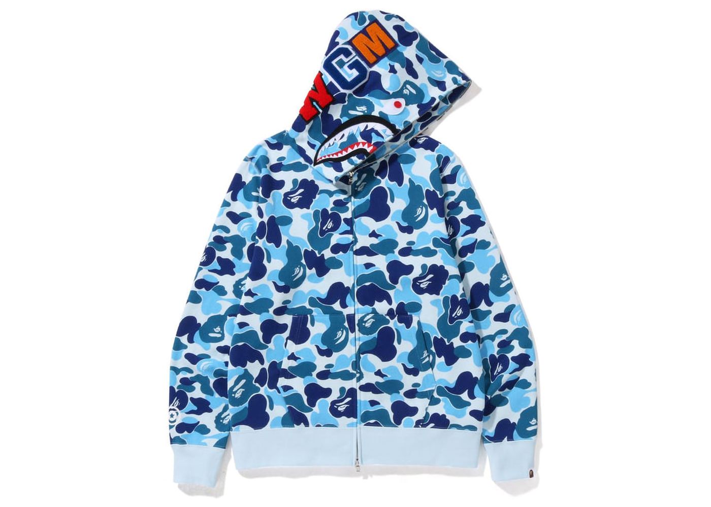 Bape Zip Hoodie Blue